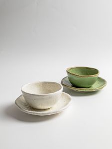 Scandinavian Ceramic For Home Tableware 4.5 Inch round Bowl Creative Asymmetrical Kiln Baked Pottery Clay Small Bowl Restaurant Rice Bowl
