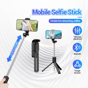 🔥 Bluetooth Selfie Stick Tripod Multifunction Monopod 360° Rotate Phone Holder Stand Self Photography Wireless Control Extendable R1