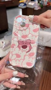 Casing Pelindung iPhone 2024: Strawberry Bear Kuromi & Casing Silikon Tahan Benturan