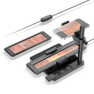 JJC Mobile Negative Film Scanner 35mm 120 Film Scanner Set with Adjustable Backlight Negative Film Holder Scan Old Photo to JPG