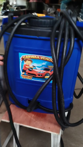 BestbuyVendo Coin Operated Car Wax Vending Machine - Blue Exterior Vehicle Care Dispenser with Hose and Digital Display