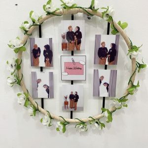 Lampu LED hoop bundar lingkaran frame foto bunga rambat hadiah kado hampers gift custom ultah ulang tahun anniversary wisuda graduation wedding nikahan valentine natal kenang-kenangan unik mewah elegan murah