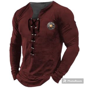Allstar - Kaos Lengan Panjang V Neck Tali Allstar Distro