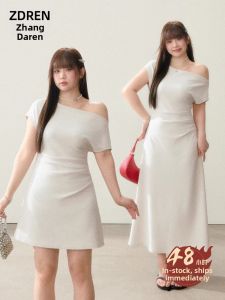ZHANGDAREN | Đầm A-Line Dáng Suông Trễ Vai Plus Size