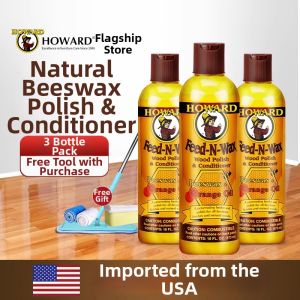 Howard | Wood Maintenance Wax For Hardwood & Mahogany Furniture 3 Bottles