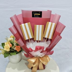 Buket Kosongan Isi 3 slot kerangka buat snack/skincare/Kopi/Foto/Coklat Dll buket wisuda anniversary hadiah kado