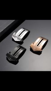 18mm 20mm Stainless Steel Folding Clasp for TAG Heuer Strap Watch Buckle for Leather Silicone Men Watchband Double Button Clasps