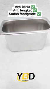 Food Pan Stainless 1/9 x 10cm / Tempat makanan anti karat