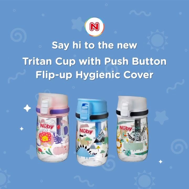Nuby Tritan Cup Thirsty Kids Flip-It Active Botol Minum Anak 18m+