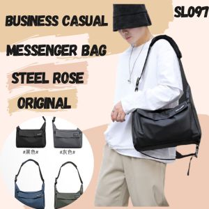 STEEL ROSE - TAS SELEMPANG PRIA KEREN DISTRO PREMIUM IMPORT SLEMPANG BAHU COWOK TERBARU 2022 MESSENGER LAPTOP 14 INCH BAG KEKINIAN COWO MURAH ANTI AIR SL097