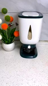 Dispenser Beras 10 KG & Tempat Penyimpanan Beras Otomatis: Kotak Beras Toples Beras & Wadah Simpan Beras Sereal Kacang Bumbu Modern Terlaris