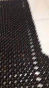 Lót Ghế Xe Ô Tô Hạt Gỗ Mun Cao Cấp Hạt 1.8cm ( video  hình thật )