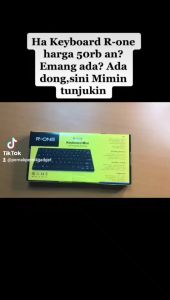 Keyboard Mini dengan Tombol FN Keyboard USB Murah R1602 R-ONE Terbaru untuk PC / CPU / Laptop