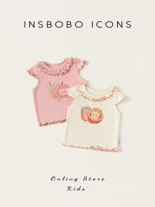 insbobo | Summer New Fashion Girls T Shirt Short Flutter Sleeves