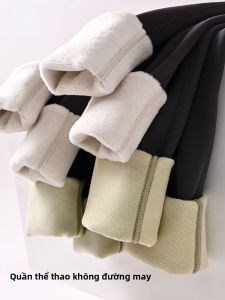 MiiOW | Quần tập yoga nữ ấm áp mùa đông dày dặn có lót lông cừu Quần Shark thể thao cao cấp MiiOW Cat Person Quần dài