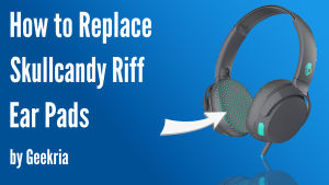 Geekria Protein Leather Replacement Ear Pads for Skullcandy Riff Wireless Headphones Earpads Headset Ear Cushion Ear Cover Ear Cups