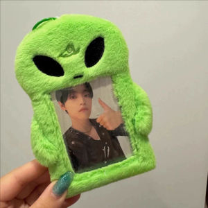 Alien Plush Card Holder Fluffy Photocard Holder Bus Card Sleeve ID Bank Credit Card Holder Protector Stationery