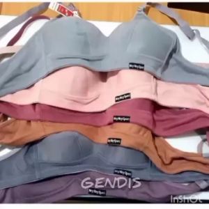 BH Wanita Dewasa Harga Terjangkau Model Baru 6pcs BRA Sport Tanpa Busa & Tanpa Kawat
