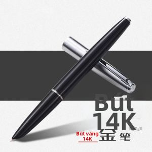 HERO | Bút Máy Bán Thép Hero 100 Với Ngòi Vàng 14K Thiết Kế Cổ Điển Retro Dành Cho Văn Phòng Doanh Nhân Bộ Quà Tặng Cao Cấp Dành Cho Nam Giới