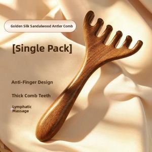NIANXU | Natural Sandalwood Head Massager and Lymphatic Scalp Gua Sha Tool