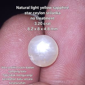 natural light yellow sapphire star ceylon safir srilanka no treatment