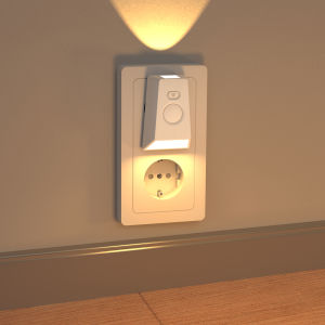 Plug-in Night Light Strip Motion Sensor Plug Wall-Mounted 220-240V EU Socket Three Brightness Levels Adjustable Suitable for