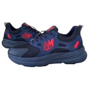 SEPATU LARI NewMeels SpeedLite NAVY TO RED SNEAKERS OUTDOOR SPORT RINGAN EMPUK ANTI SELIP