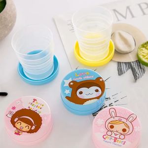 Mini Foldable Children Cute Cartoon Cup Kids Travel Water Drinking Bottle Collapsible Magic Cup / Cawan Mudah Lipat