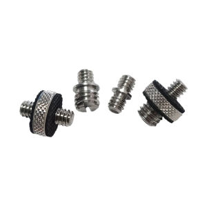 4PCS 1/4 Male to 1/4 Male or 3/8 Male Dual-headed Stainless Steel Conversion Screws for Tripod Photography Adapter Accessories