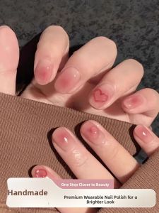 MONLEYTA | Handmade Nail Art Patch Autumn Winter Short And Long Finished Products High End Feelings Wearable Nails Manicure From China