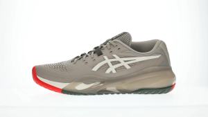ASICS Men GEL-RESOLUTION X Tennis Shoes in Greige/Soft Oat