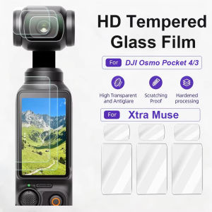 Tempered Glass Flim for DJI OSMO Pocket 3/4/Xtra Muse Lens+Screen Protector Anti-Scratch Gimbal Camera Cover Accessories
