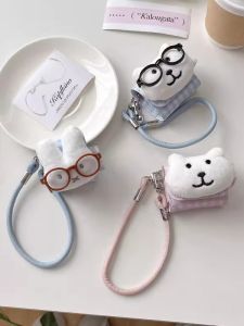 Cute Self-deprecating Bear Miffy Rabbit Wireless Bluetooth Leather Earphone Case Compatible with Apple Airpods pro 1/2 And 3/4 Generations