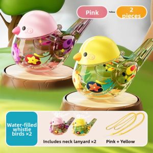 Transparent Water-Filled Bird Call Whistle for Children Speech Training Toy Whistle