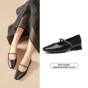 DUSTO | Soft Sole Buckle Strap Flats Mary Jane Shoes