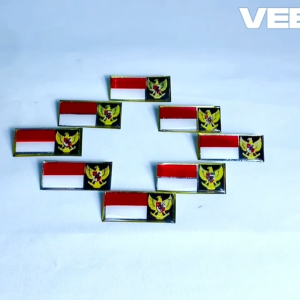 Pin Atau Bros Bendera Untuk Paskibra PNS dan Pramuka Bahan Resin