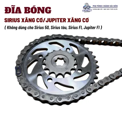 Nhông sên đĩa Sirius xăng cơ Jupiter xăng cơ chính hãng (không dùng cho xe Sirius 50 Sirius TQ Sirius FI Jupiter FI) 36T-14T-106L