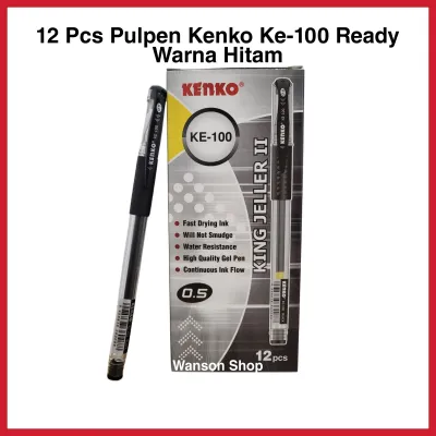 PULPEN PEN GEL KING JELLER II KENKO KE 100 GROSIR (12 PCS)