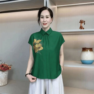 Summer Fashion Slim Fit Printed Chinese Style Loose Personality Short Sleeve T-Shirt Shirt Versatile Casual Age Reduction