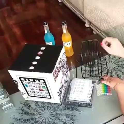 Deluxe Bingo Set With Wire Cage, Balls, Cards & Markers - Complete Party Game