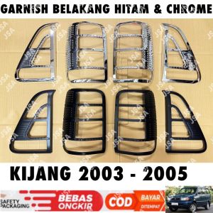 Garnish Belakang Kijang Kapsul LGX SGX Krista 2003 2004 Hitam Chrome .