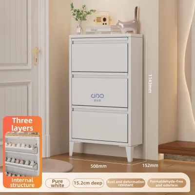 DIBIOU | Super Thin Large Capacity Outdoor Shoe Cabinet 15cm