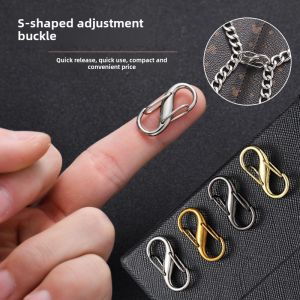 S-Shape Chain Bag Adjustment Buckle Accessory Shoulder Strap Shortener DIY8 Character Spring Clip Crossbody Bag Length Adjuster
