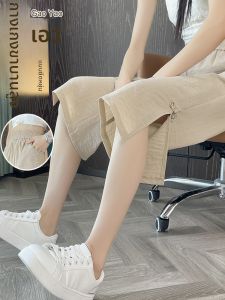 กางซ้วยผ้าลินินหลวมสีพหลโยมสไตล์ใหม่มีทางฤดูร้อนคอตตอนผสมบางสำหรับผู้หญิง ชายผ้านำผ้าผสม ทรงเต่งคอตotton