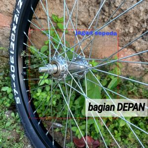 Roda sepeda BMX torpedo 20 sepeda 20in /ban sepeda ukuran .20 x 2.125 torpedo tinggal pasang cocok untuk semua sepeda 20 in ban sepeda 20 in velg sepeda 20 in