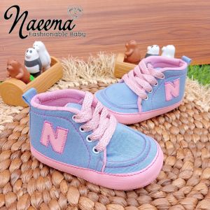 Sepatu Bayi Prewalker Sepatu Bayi Perempuan Motif N Casual Trendy Modern Keren Murah Meriah Bisa COD Bayar Ditempat