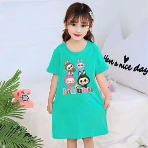 Dress Anak Perempuan Motif LABUBU Untuk Usia 1-10 Thn