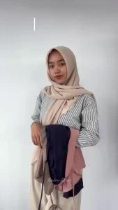 RADEN | HIJAB Bergo Hamidah Tali Non Pad Jilbab Instan Size M Dzavina Bahan Jersey