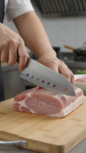 Nipiin 7PCS Stainless Steel Knife Set Non-stick Japanese Style Kitchen Knife Meat Butcher Knife Multifunctional Knife Set