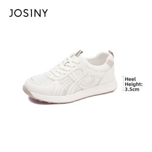 Josiny | Breathable Womens Shoes White Sneakers Mesh Thick Sole 2026 Spring Summer